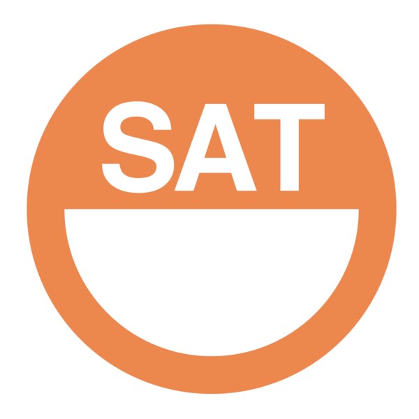 Nevs DaySpots - Saturday 1" circle White w/Orange DDOT-S1 - main